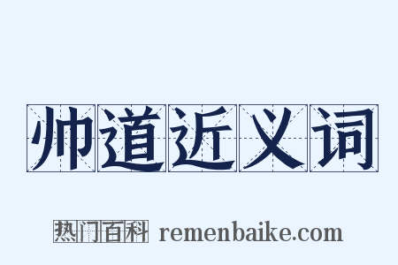 帅道近义词是什么意思的图片